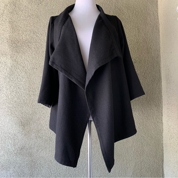 “Isabel Oliver” Black Wool Blend Shawl Jacket size S - Picture 5 of 12